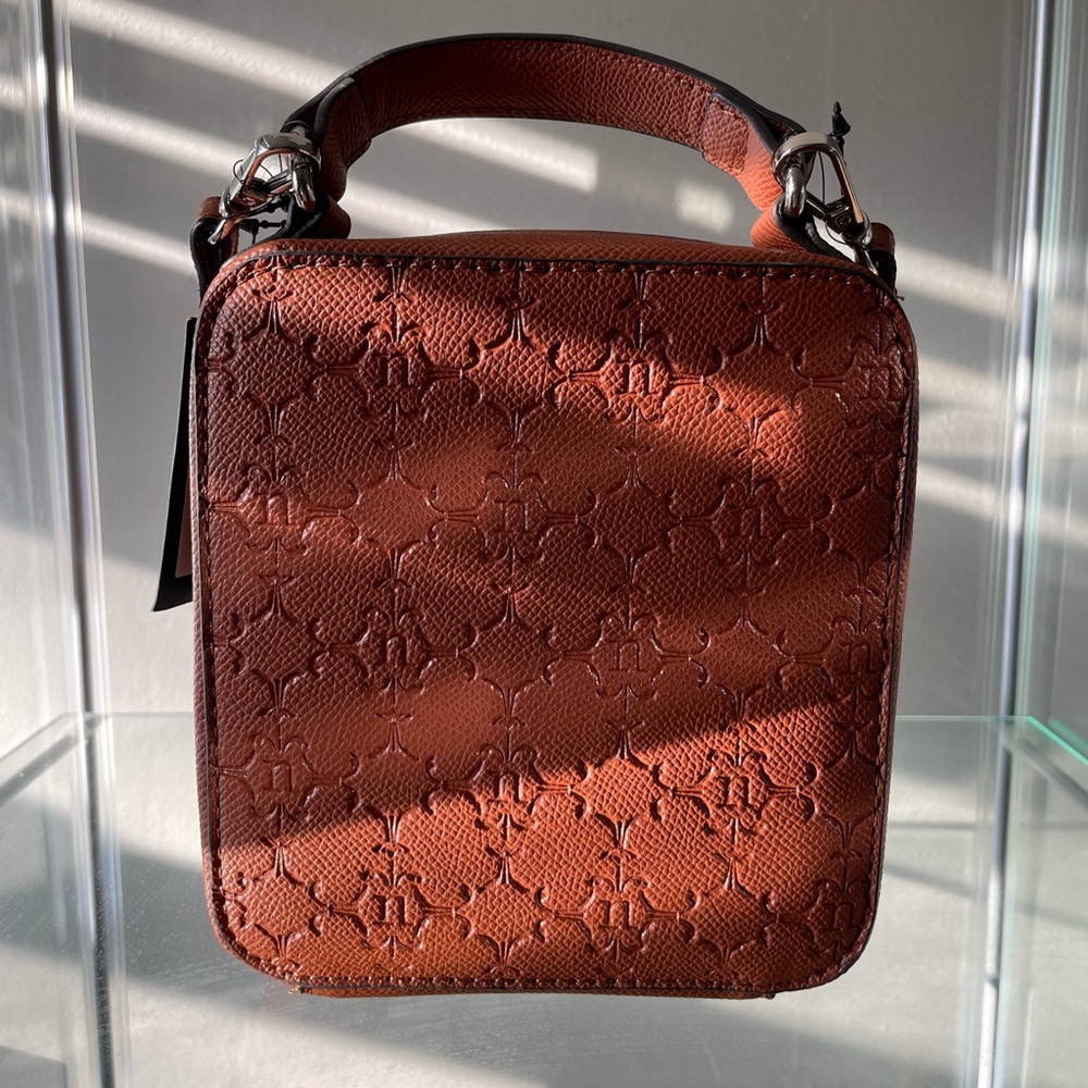 Nanette Lepore Embossed Orange Handbag - Picture 3 of 12